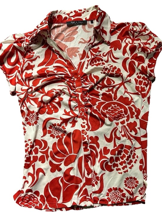 Violet & Claire Tops - Women’s Violet & Claire Short Sleeve Button Down Shirt Size Large